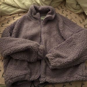 Urban Outfitters purple teddy jacket
